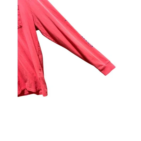 Vineyard Vines Hooded Whale Logo Back Hit Tee Shirt Melon Size M Coastal Casual - Picture 10 of 15